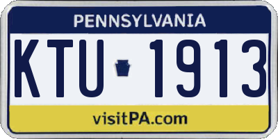 PA license plate KTU1913