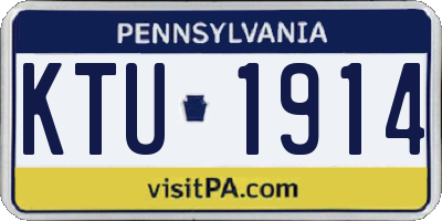 PA license plate KTU1914