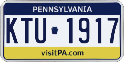 PA license plate KTU1917
