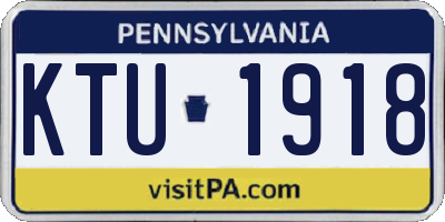 PA license plate KTU1918