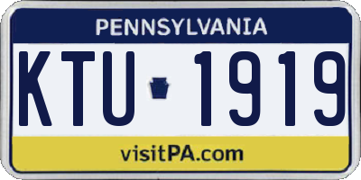 PA license plate KTU1919