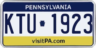PA license plate KTU1923