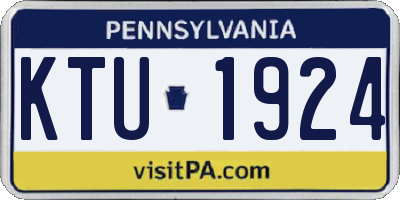 PA license plate KTU1924