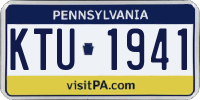 PA license plate KTU1941