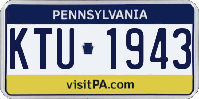 PA license plate KTU1943