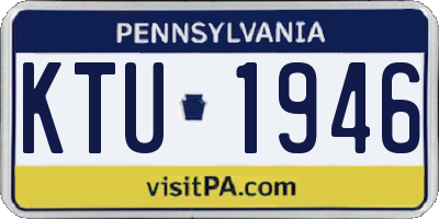 PA license plate KTU1946