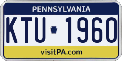 PA license plate KTU1960