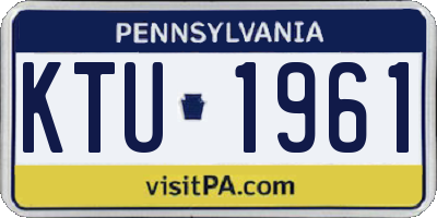 PA license plate KTU1961