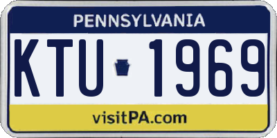 PA license plate KTU1969