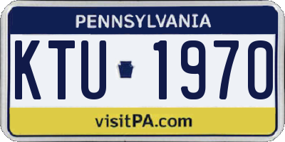 PA license plate KTU1970