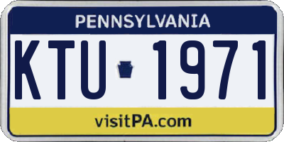 PA license plate KTU1971