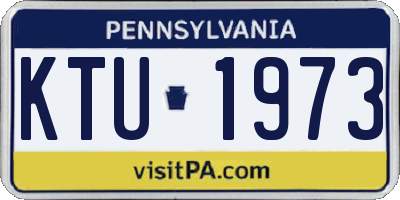 PA license plate KTU1973