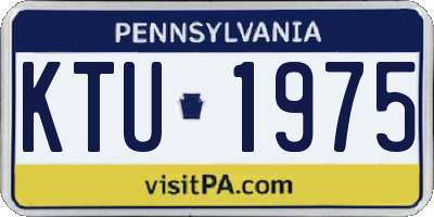 PA license plate KTU1975