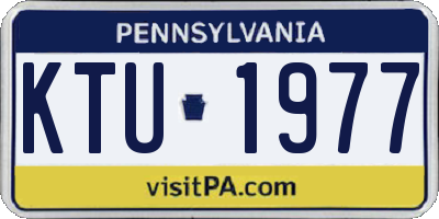 PA license plate KTU1977