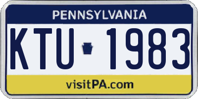 PA license plate KTU1983