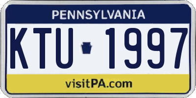 PA license plate KTU1997