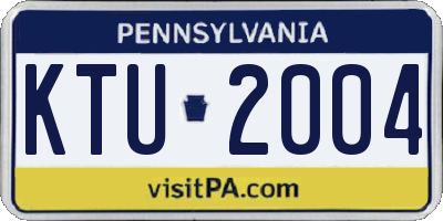 PA license plate KTU2004