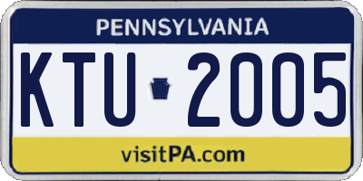PA license plate KTU2005