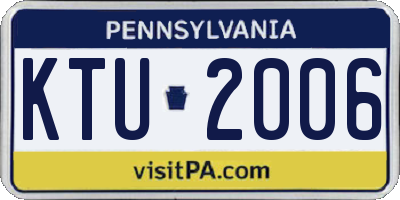 PA license plate KTU2006