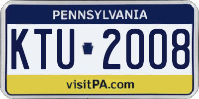 PA license plate KTU2008