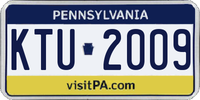 PA license plate KTU2009