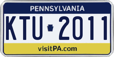 PA license plate KTU2011