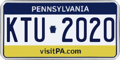 PA license plate KTU2020