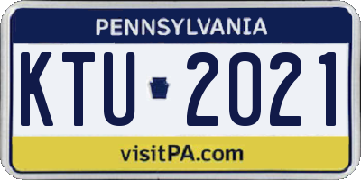 PA license plate KTU2021