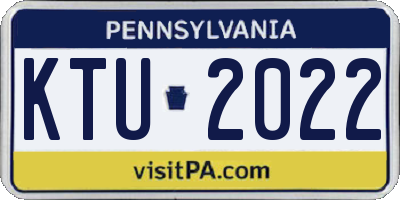 PA license plate KTU2022