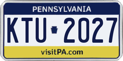 PA license plate KTU2027