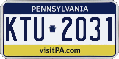 PA license plate KTU2031