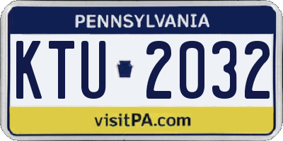 PA license plate KTU2032