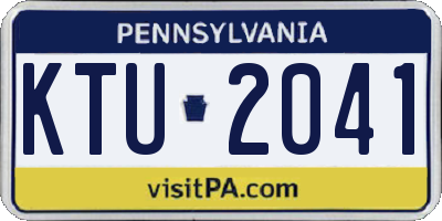 PA license plate KTU2041