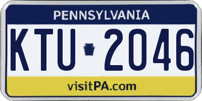 PA license plate KTU2046