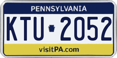 PA license plate KTU2052