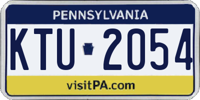 PA license plate KTU2054