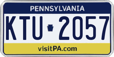 PA license plate KTU2057