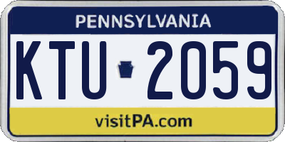 PA license plate KTU2059