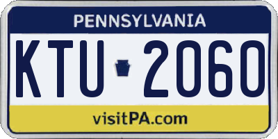 PA license plate KTU2060