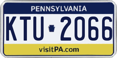 PA license plate KTU2066