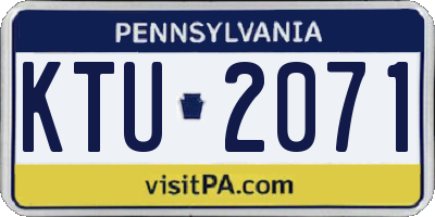 PA license plate KTU2071