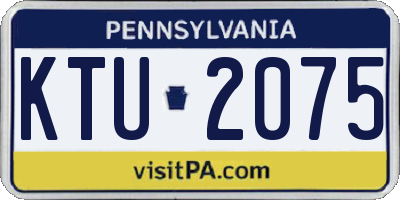 PA license plate KTU2075