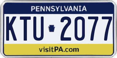 PA license plate KTU2077