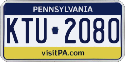 PA license plate KTU2080