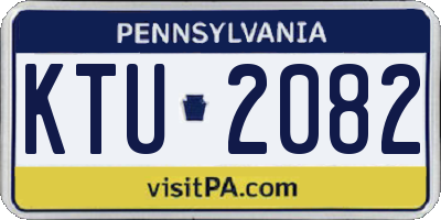 PA license plate KTU2082