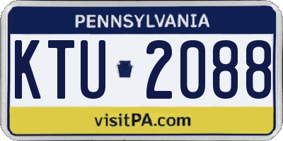 PA license plate KTU2088