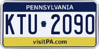 PA license plate KTU2090