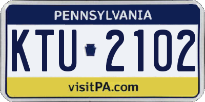 PA license plate KTU2102