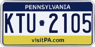 PA license plate KTU2105