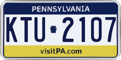 PA license plate KTU2107